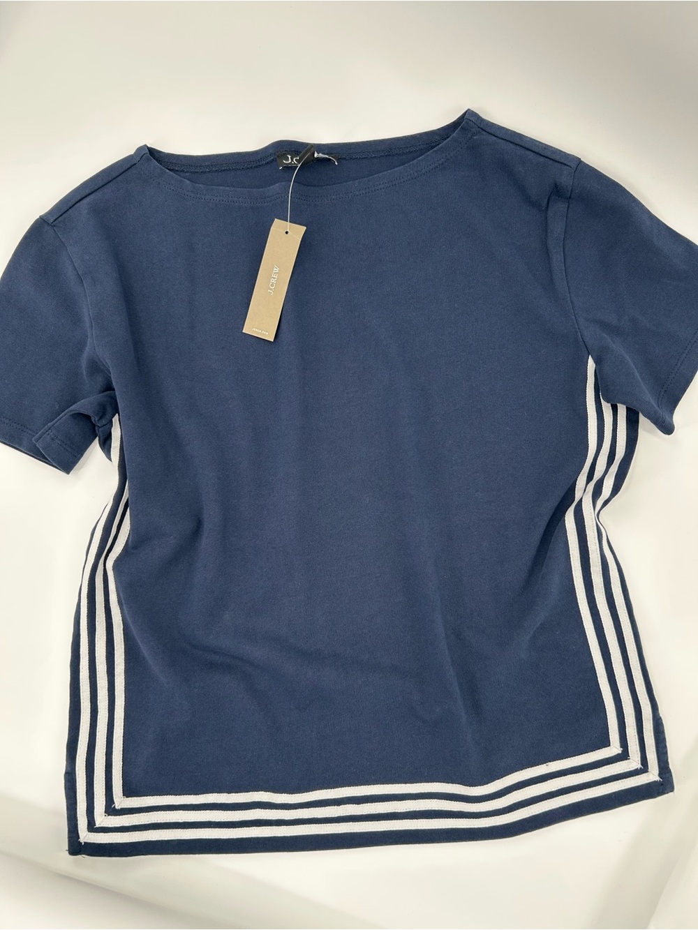 J. Crew Mariner Coastal Prep Boatneck T-Shirt NWT XXS